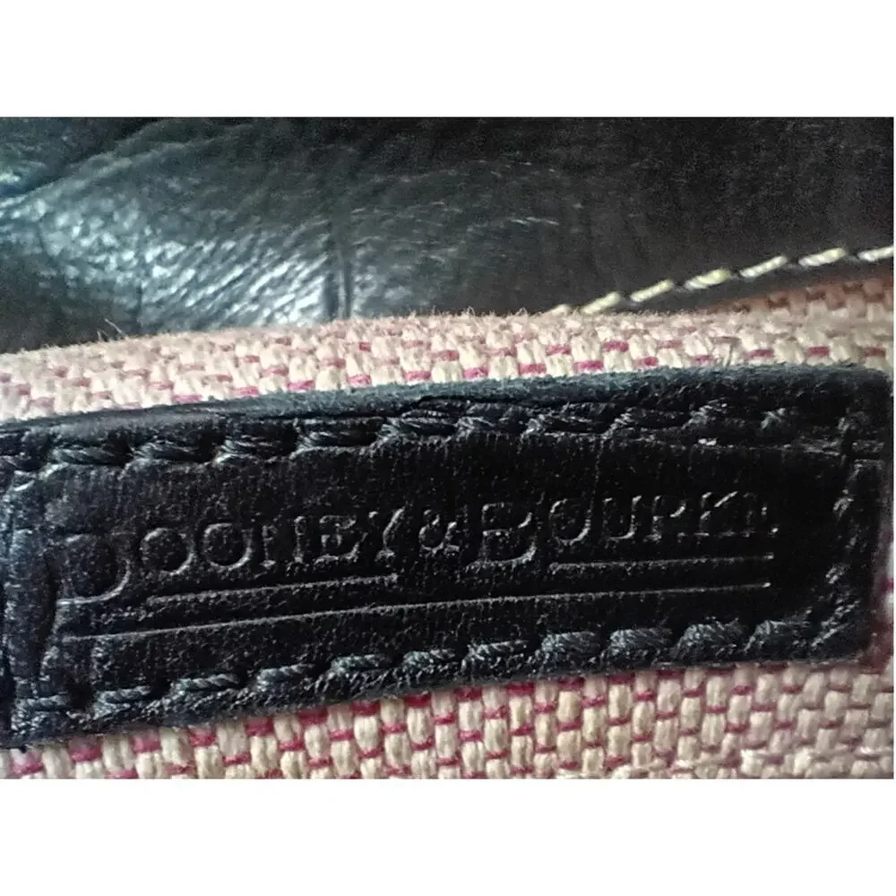 DOONEY & BOURKE Vintage Annalisa Black Embossed Leather Hobo Bag - EUC